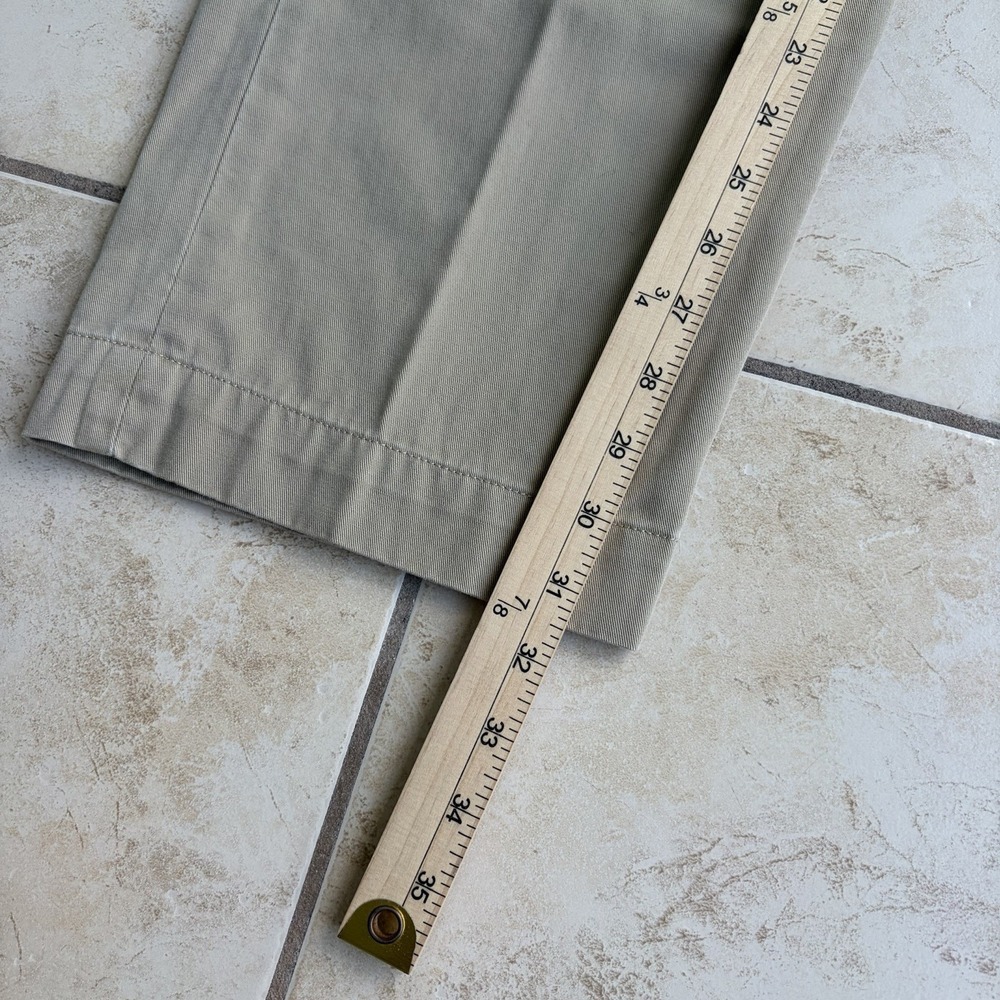 Polo Ralph Lauren Pants Mens 36x32 Khaki Andrew Double Pleated High Rise Chino - Picture 9 of 10